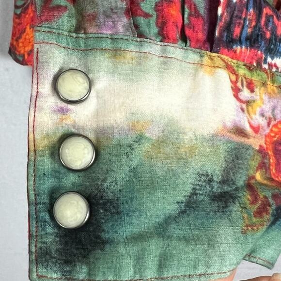 Polo Ralph Lauren Shirt Men's L Western Pearl Snap Psychedelic Aztec Vtg 90s - Picture 5 of 10